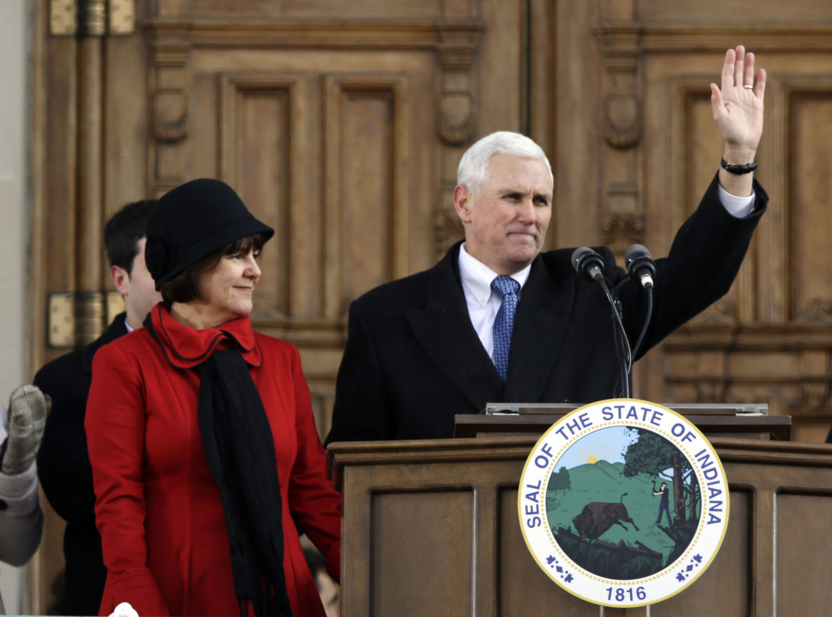 Mike Pence with wife Karen Pence, 2013